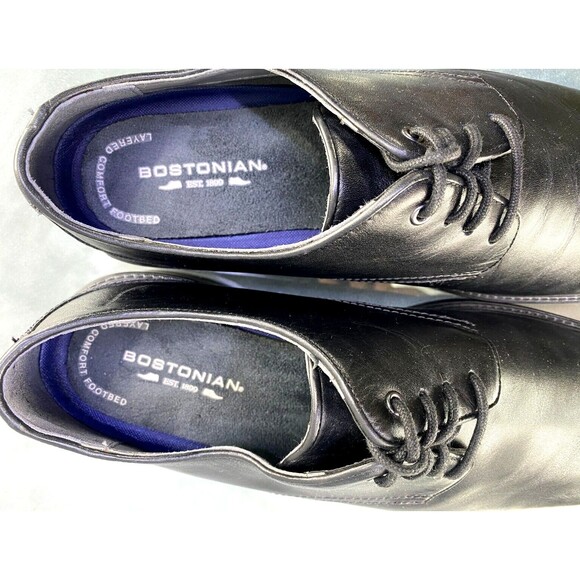 Bostonian Bolton Men's Plain Toe Dress Shoes Size 13 Leather Black 15770 - Picture 9 of 11
